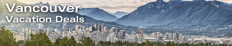 Vancouver skyline with mountains in background, British Columbia