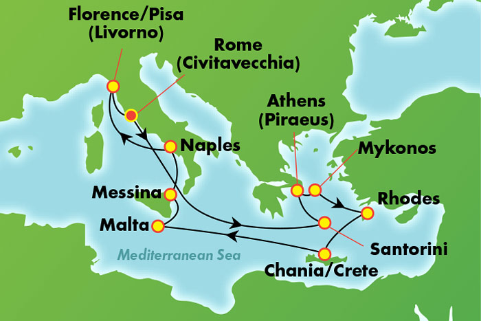 cruises to italy greece and spain